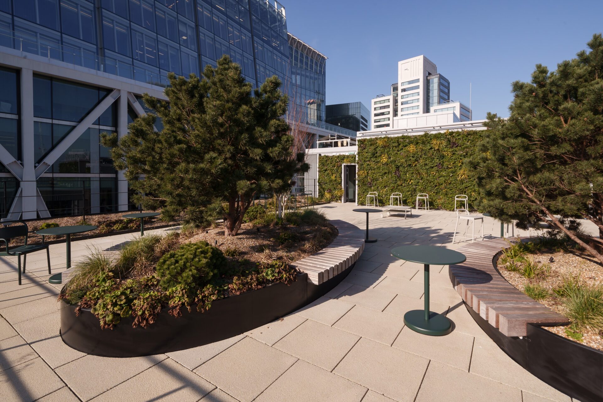A view of the roof terrace