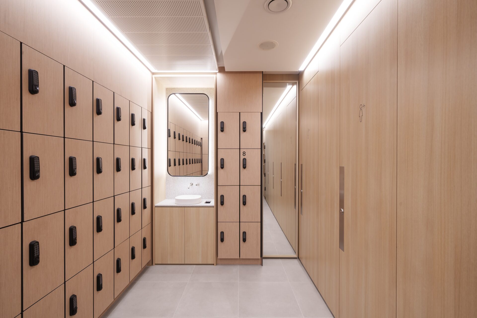 A view of the end-of-trip facilities